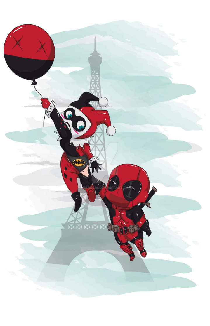 Deadpool And Harley Quinn By Jmascia
