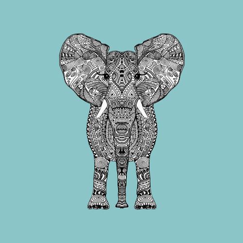Aztec Pattern Elephant For
