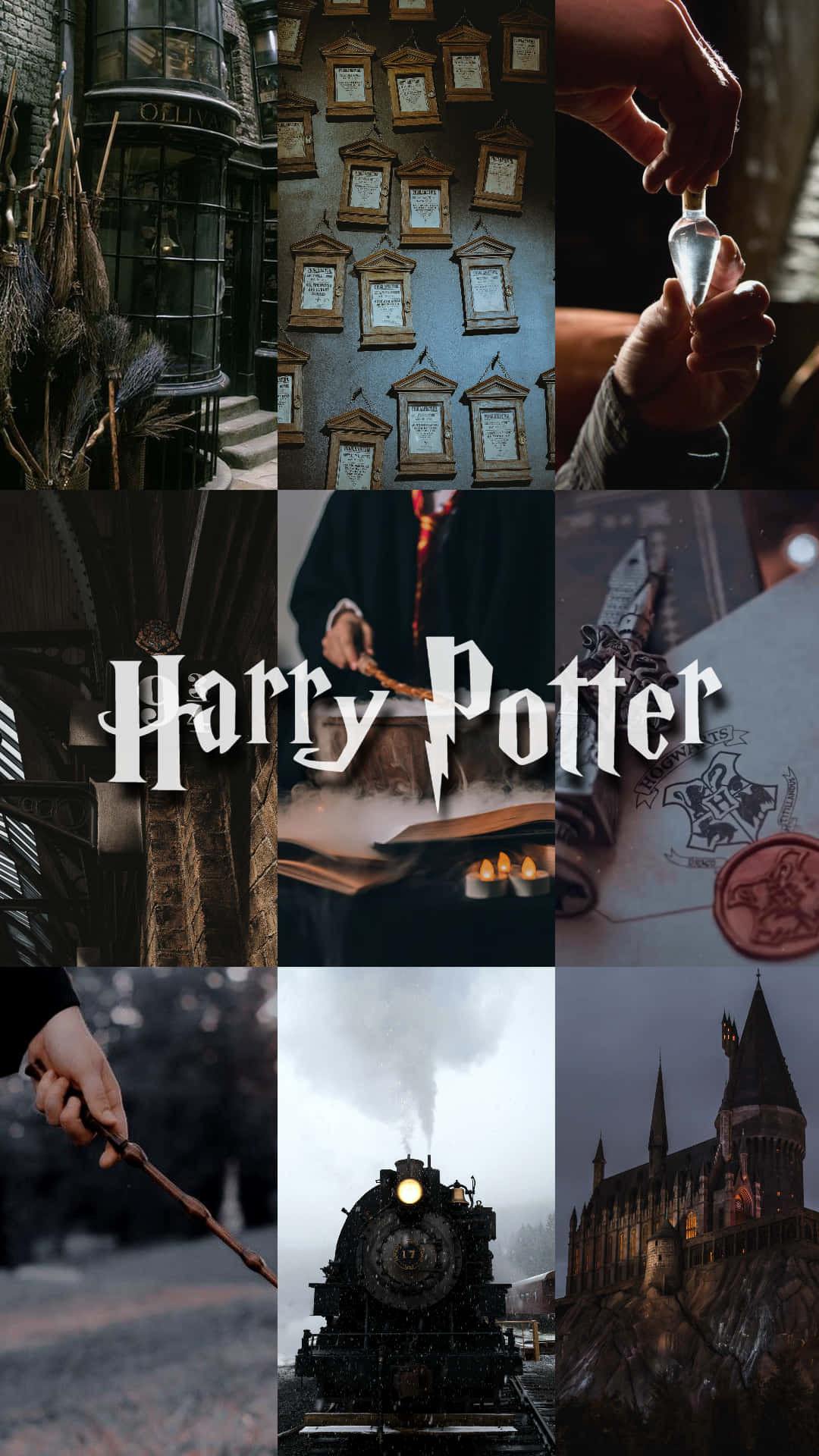 Aesthetic Harry Potter Collage Background Wallpaper
