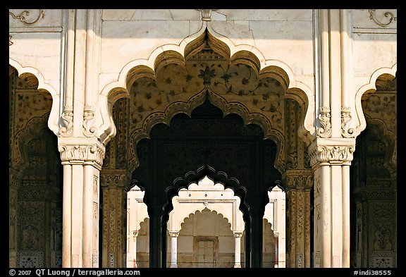 Arches Diwan I Khas Hall Of Private Audiences Red Fort New Delhi