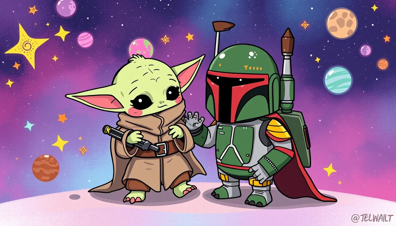 Baby Yoda Boba Wallpaper