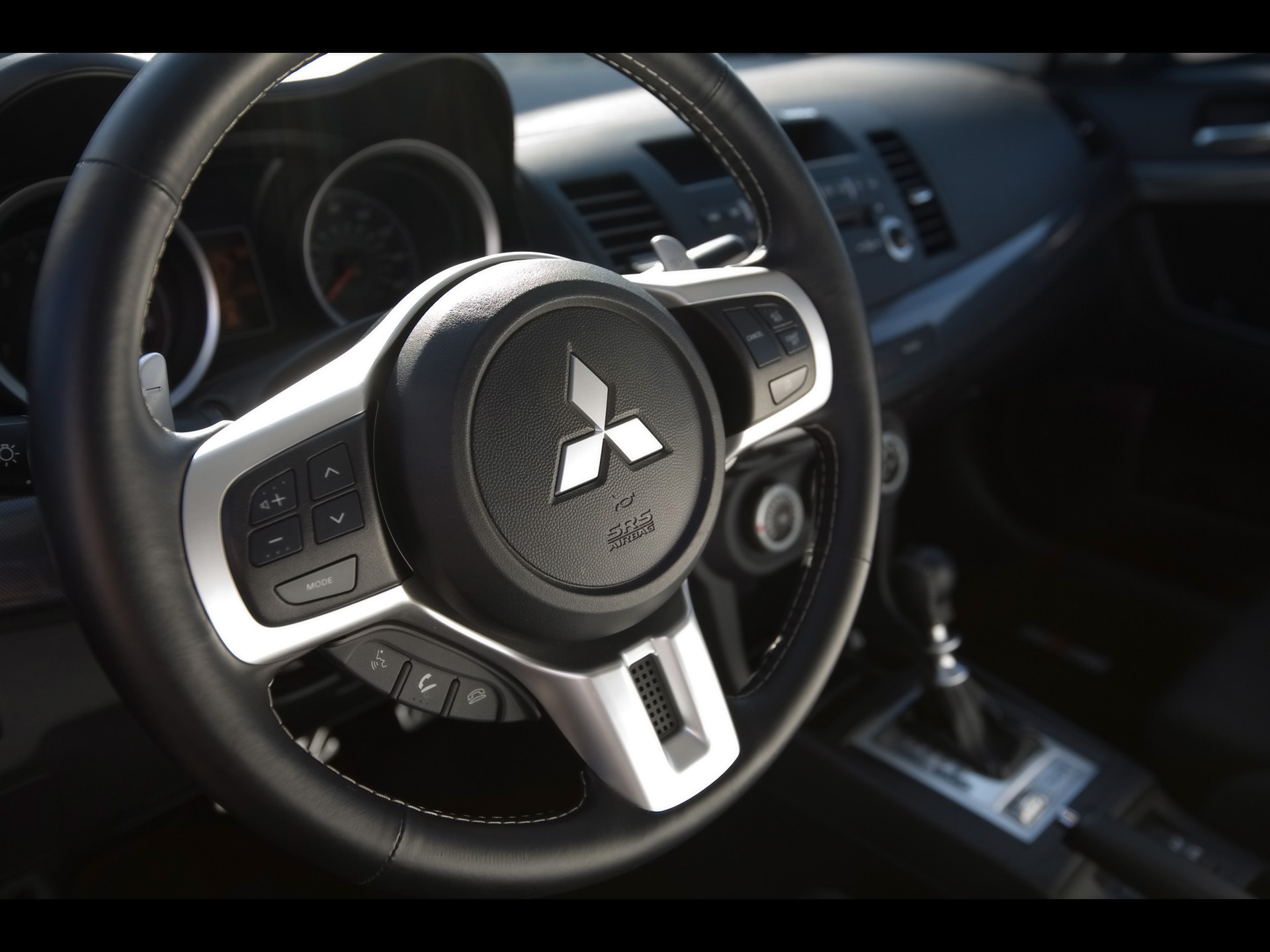 Mitsubishi Ralliart Steering Wheel Wallpaper