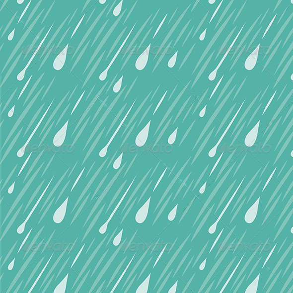 Vector rain background illustration Showers falling gentle spring