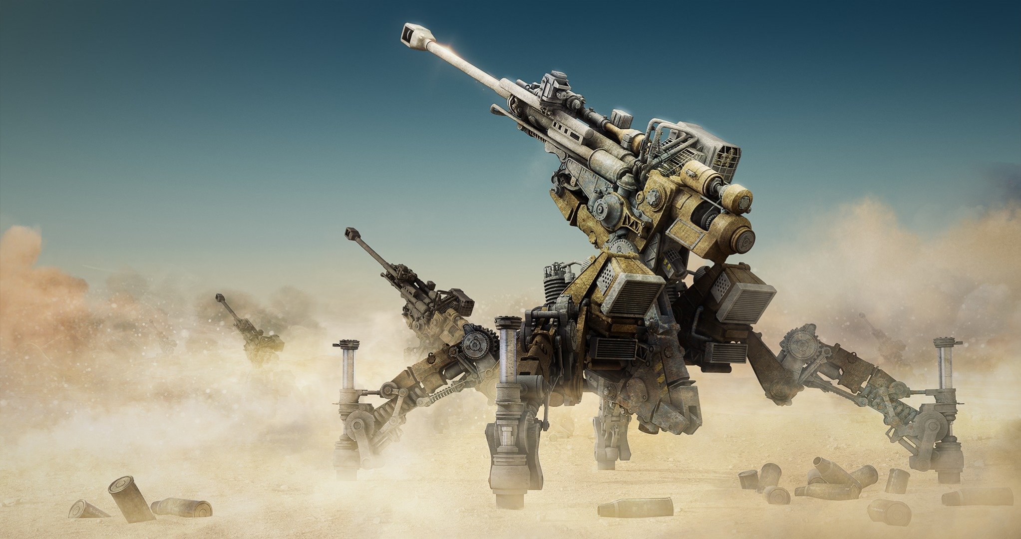 Artillery Gun Weapon Sandstorm Sand HD Wallpaper