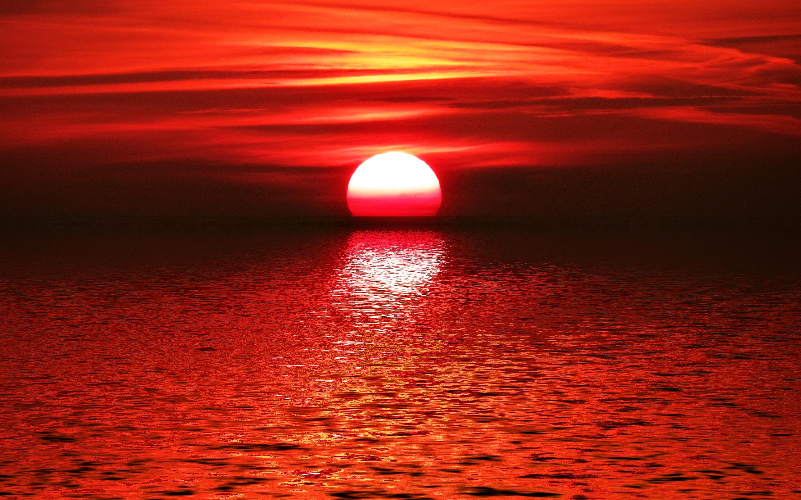 Red Sunset HD Wallpaper