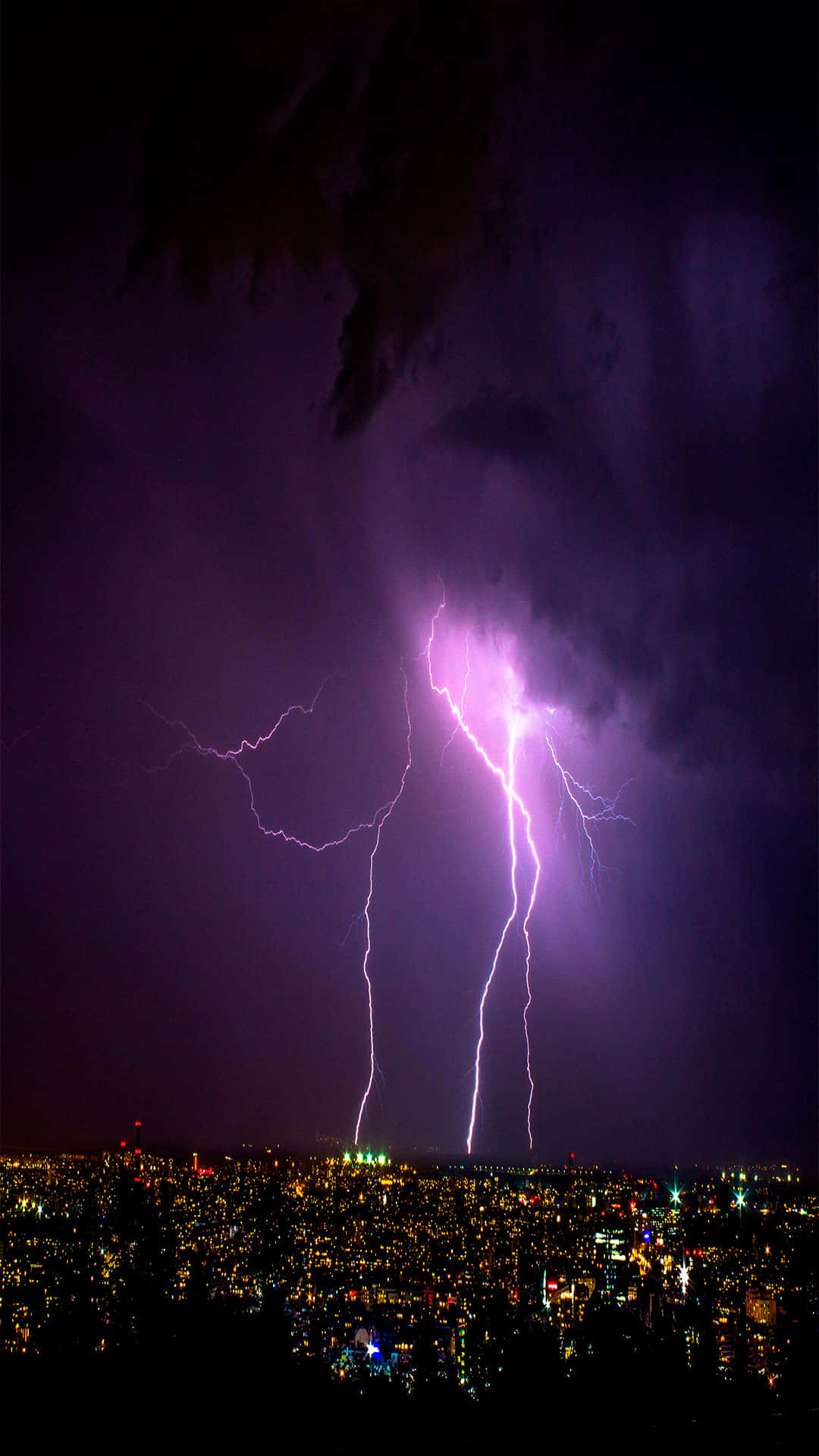 Purple Lightning Wallpaper