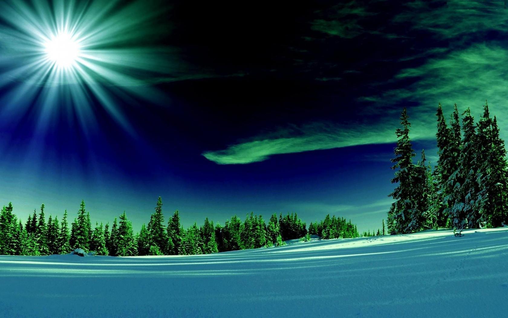 Cold Winter Sun High Quality And Resolution Wallpaper