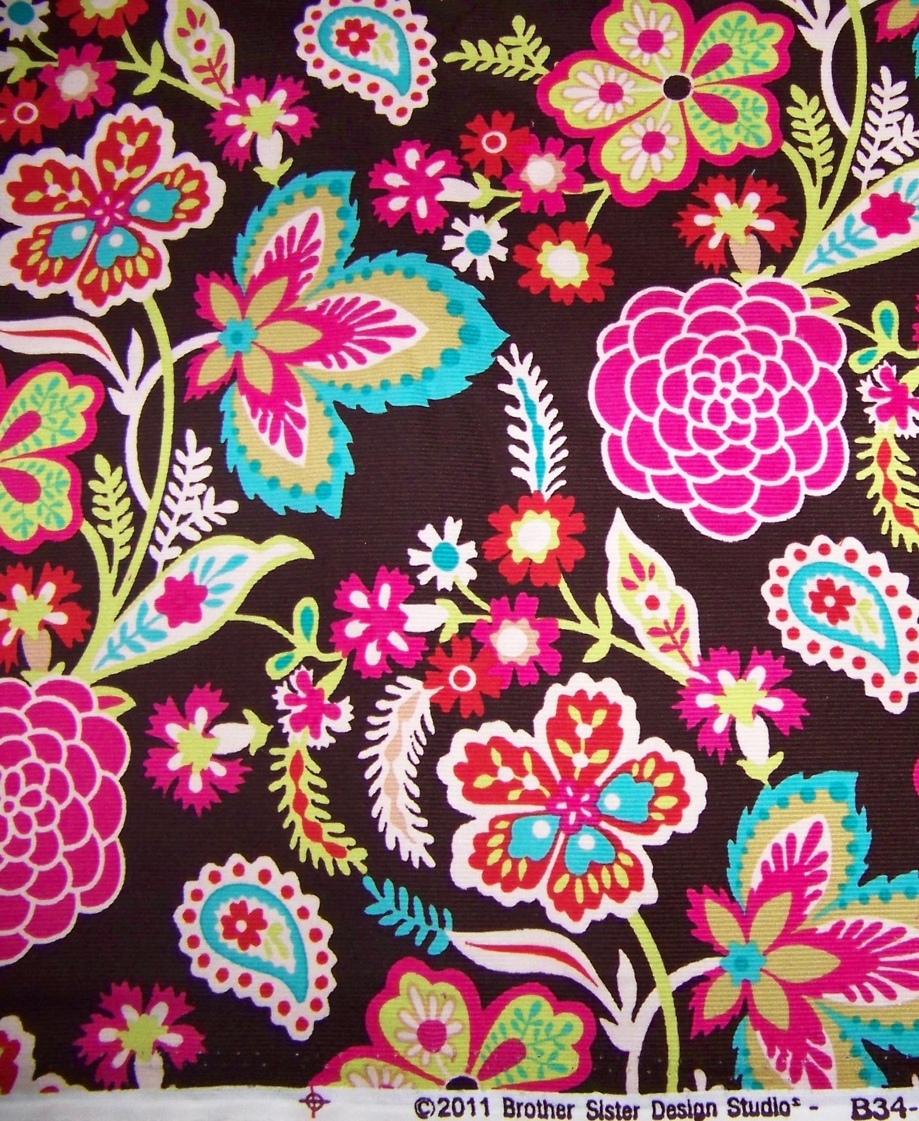 Bright Floral Print With I