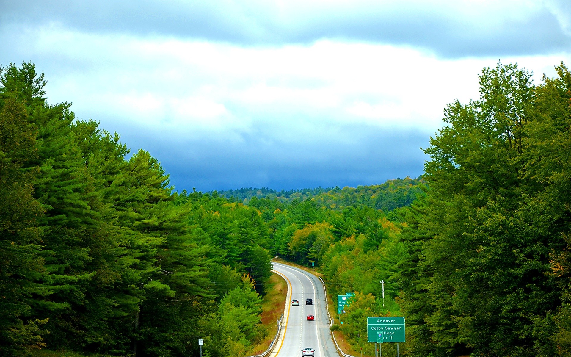 Nature Landscape Road Forest Signs Vermont