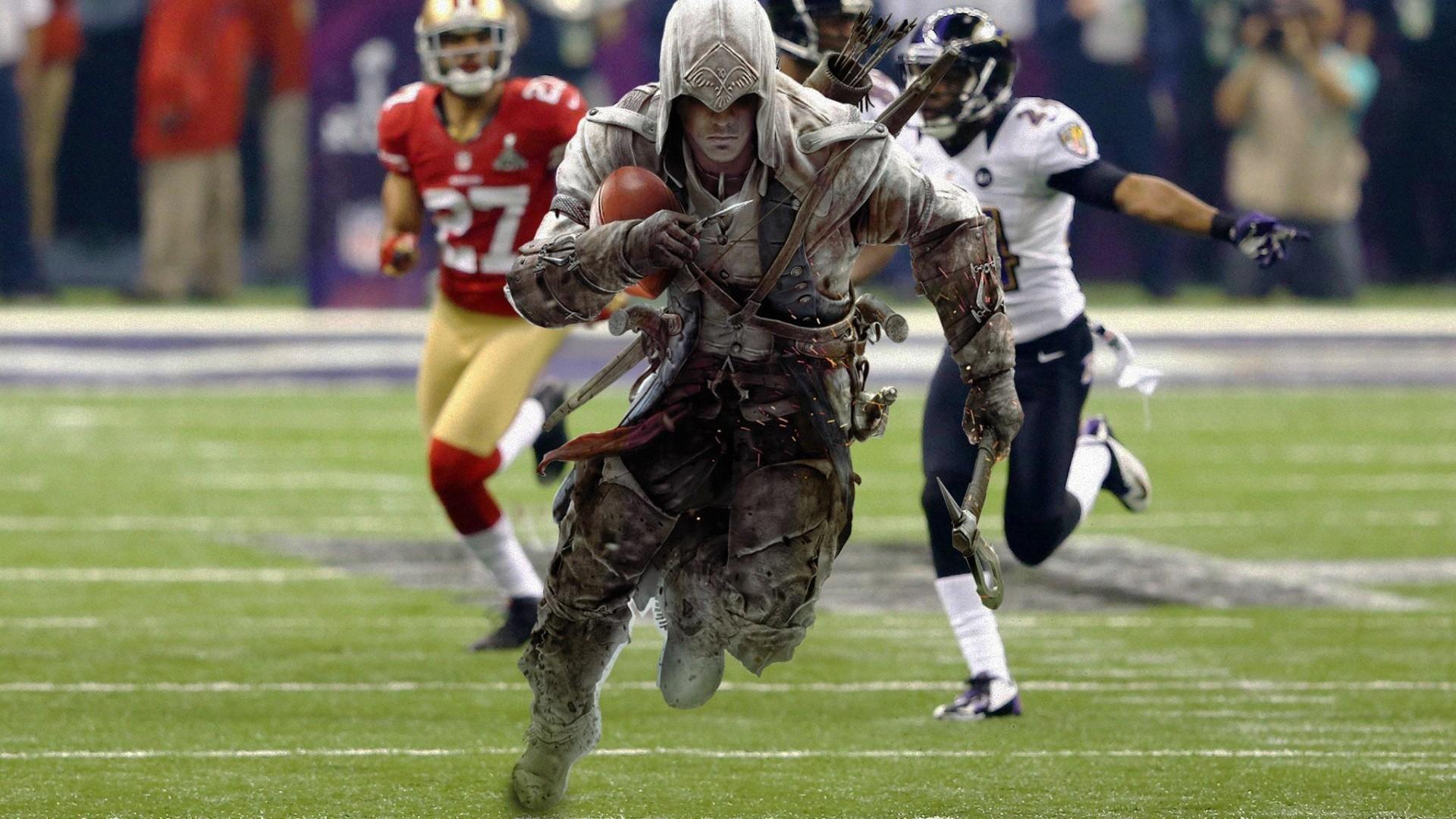 Sports funny american football 3 connor kenway wallpaper 70941