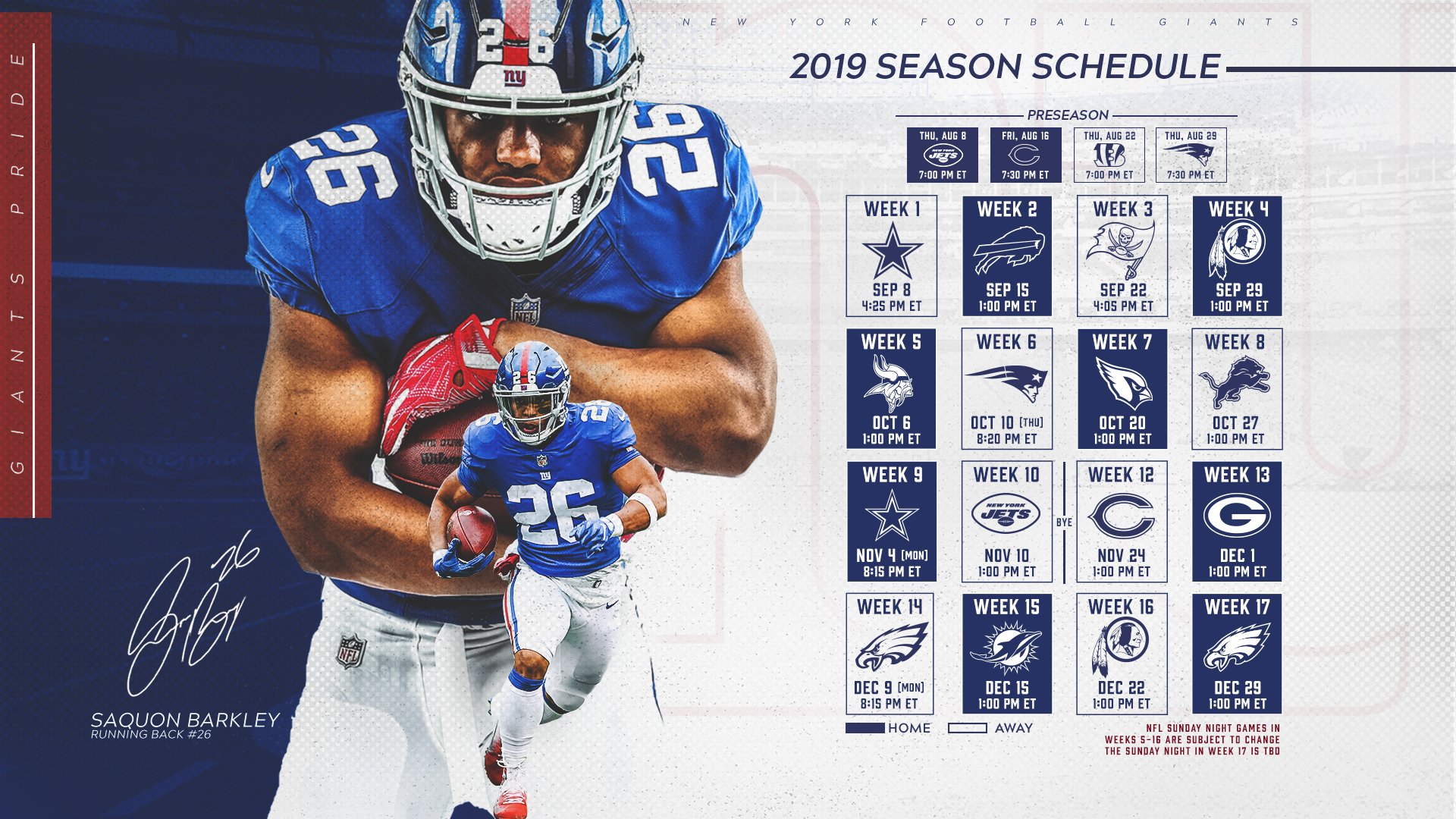 Giants Schedule New York