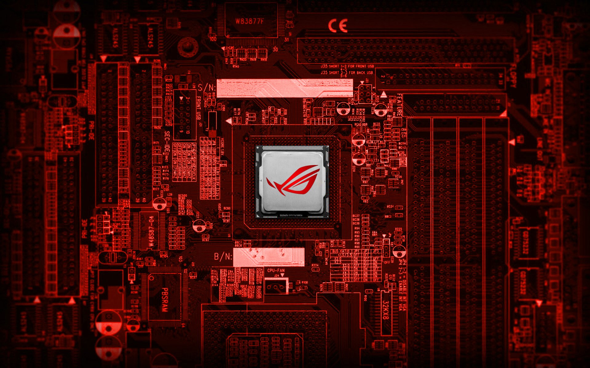 Asus Puter Technology Red Motherboard Wallpaper Resolution