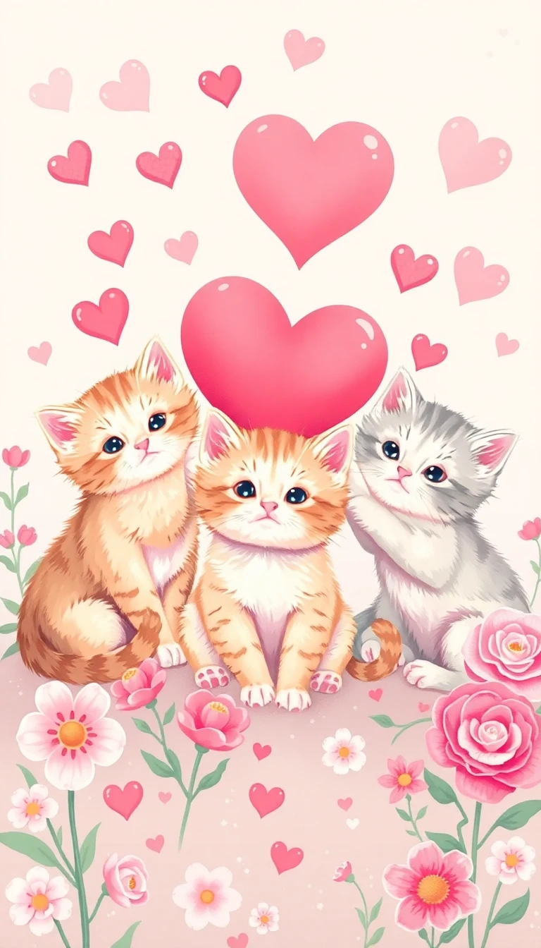 Valentine Cat Wallpaper