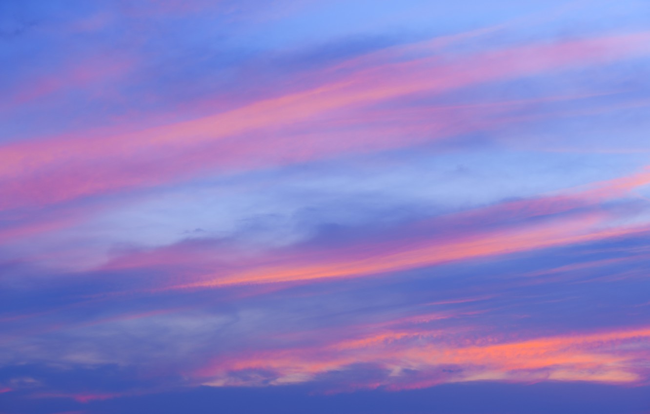 Wallpaper The Sky Clouds Sunset Background Pink Colorful