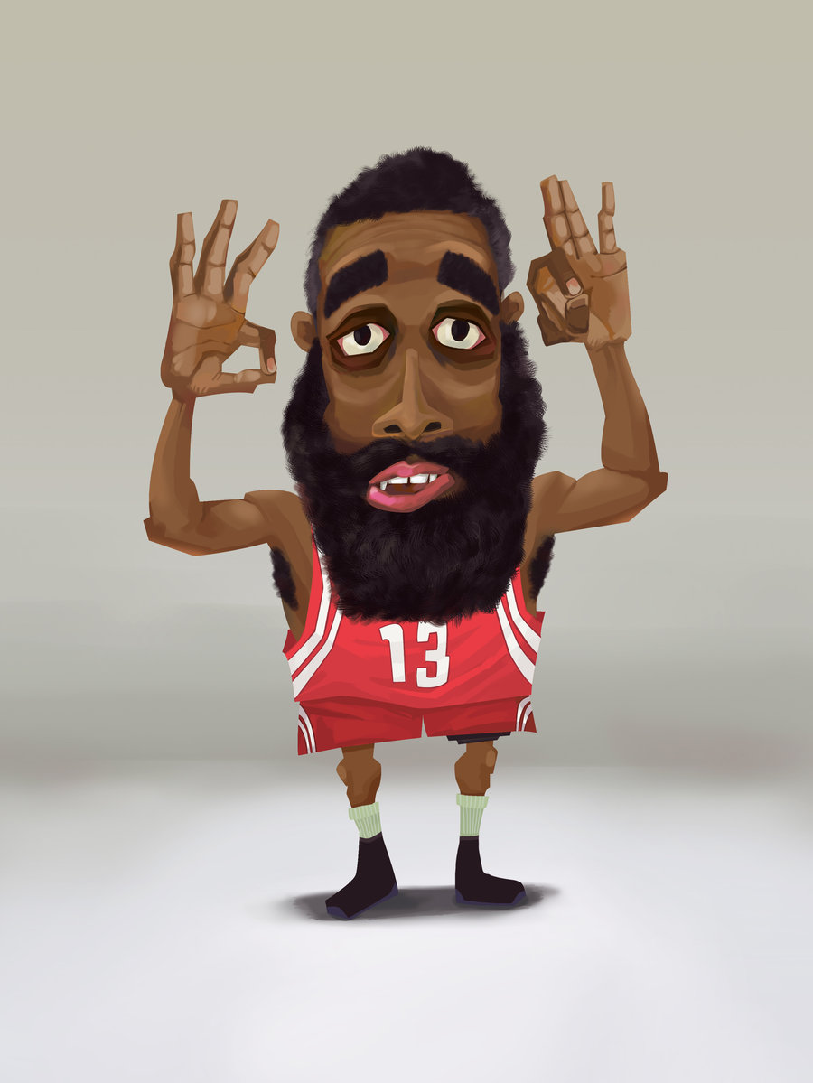 Houston Rockets James Harden By Waynewayway