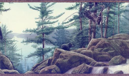 Free download Woodland Wildlife Wallpaper Border 1 Left [525x311] for