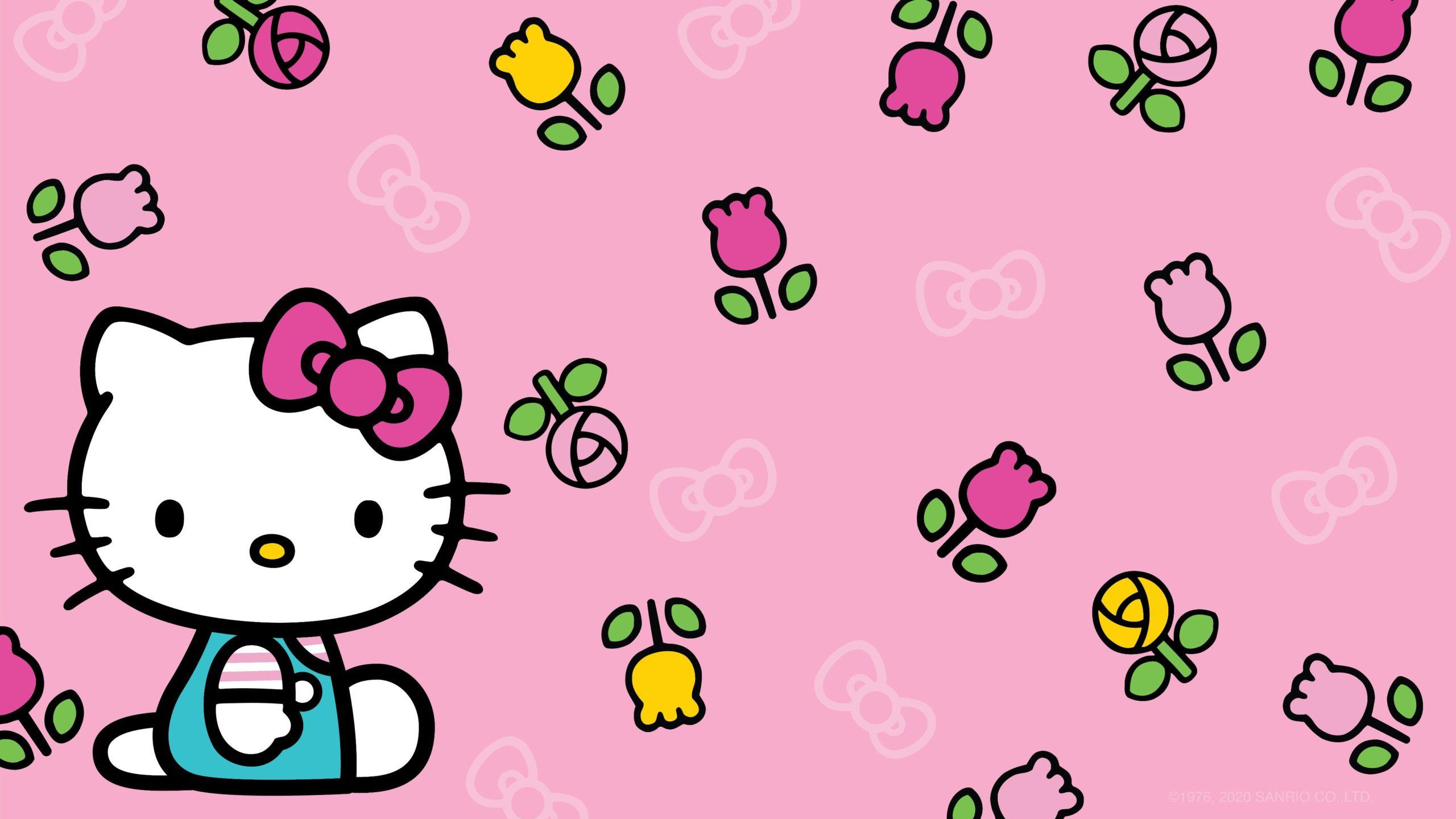 Sanrio Hello Kitty Tulips Pink Wallpaper Kawaii Hoshi
