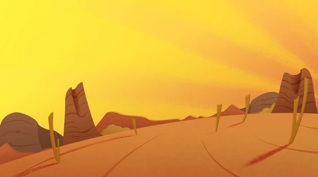 Desert Cartoon Background By