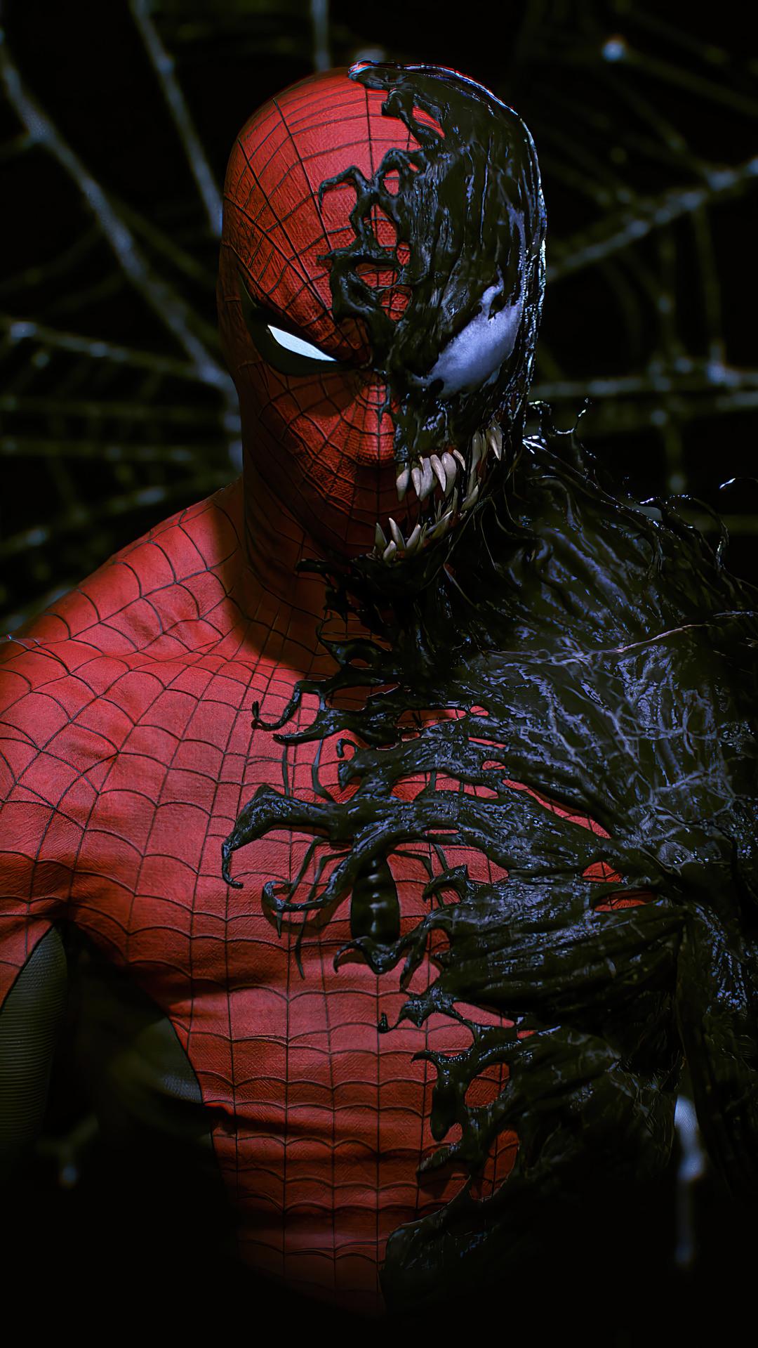 Spider Man Venom Symbiote 4k Wallpaper