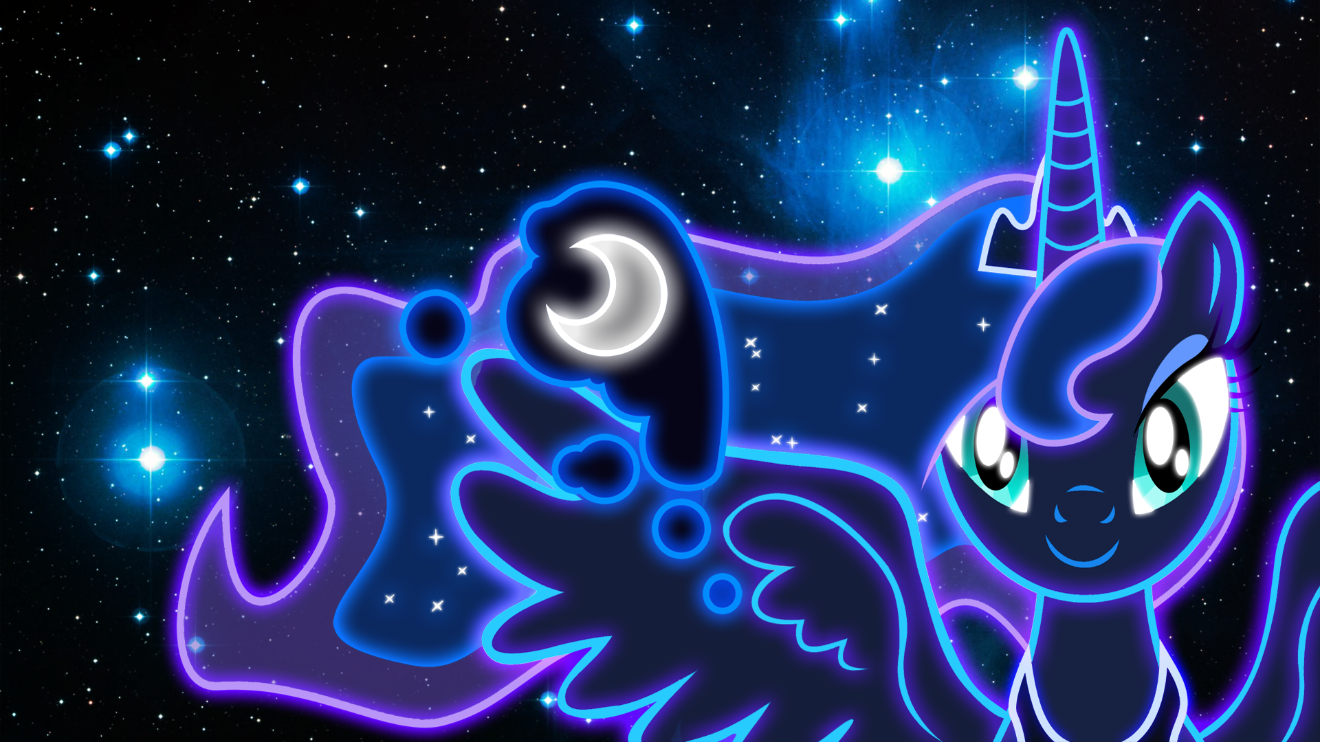 Neon Luna Wallpaper My Little Pony Friendship Is Magic