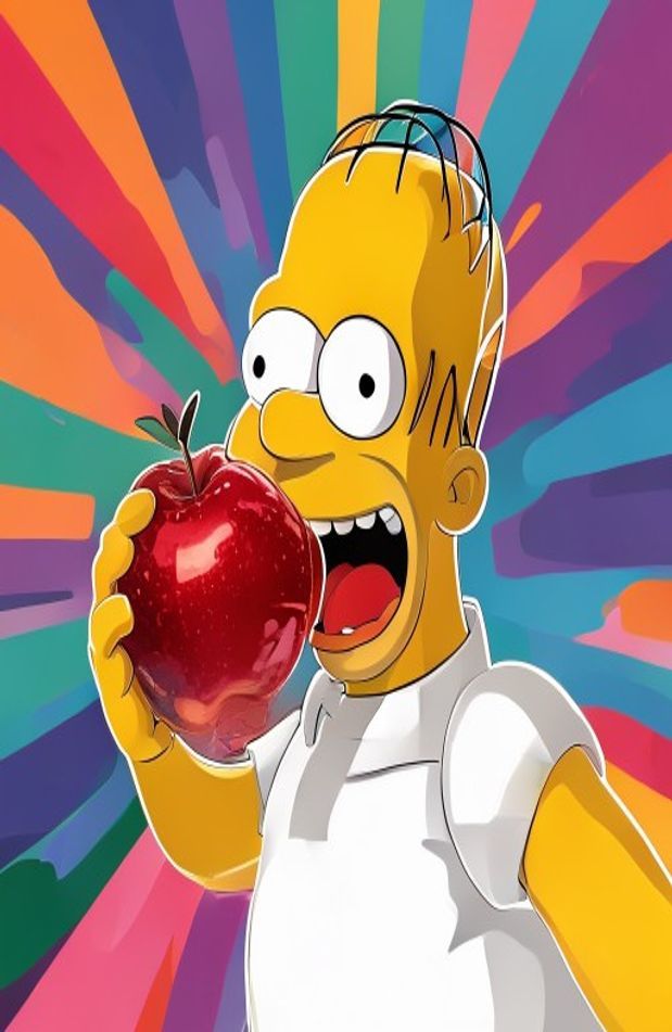 Homer Simpson Apple Wallpaper