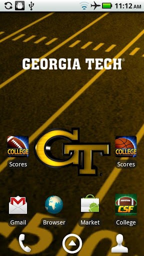 Officially licensed Georgia Tech Yellow Jackets Live Wallpaper with