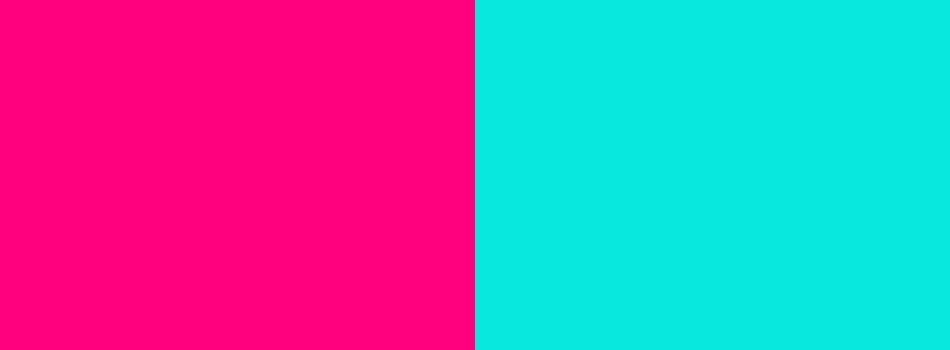 Bright Pink And Turquoise Two Color Background