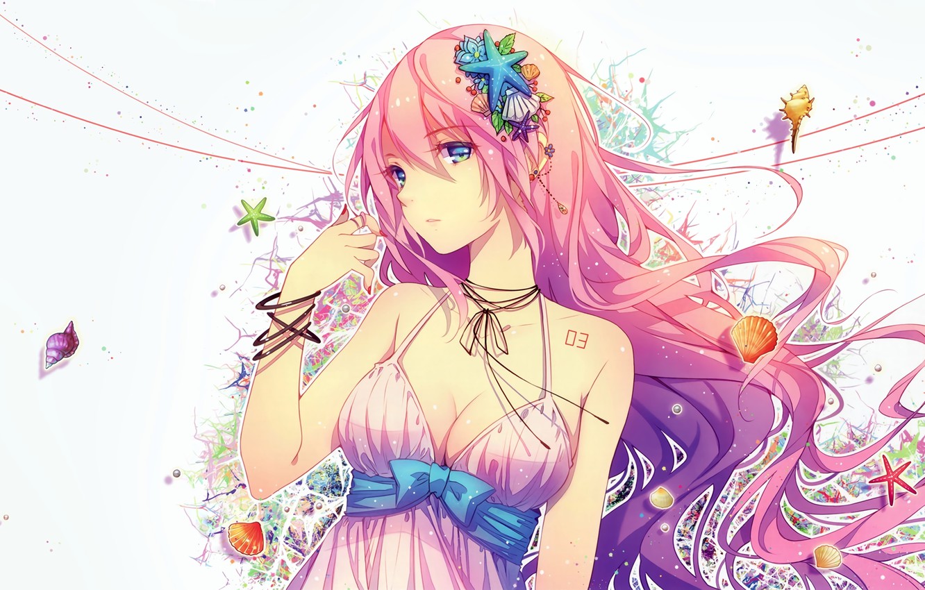 Wallpaper Girl Anime Art Shell Starfish Vocaloid Bracelets
