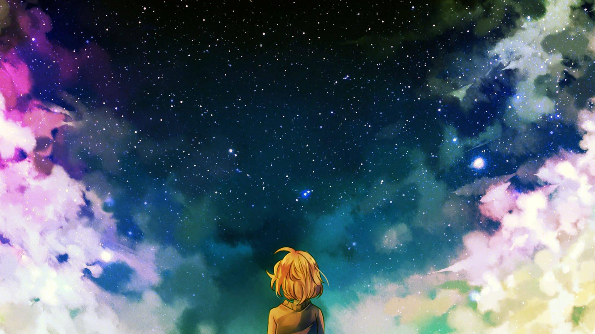 Sunset Anime Comet Stars Scenery 4K Wallpaper iPhone HD Phone #7710i