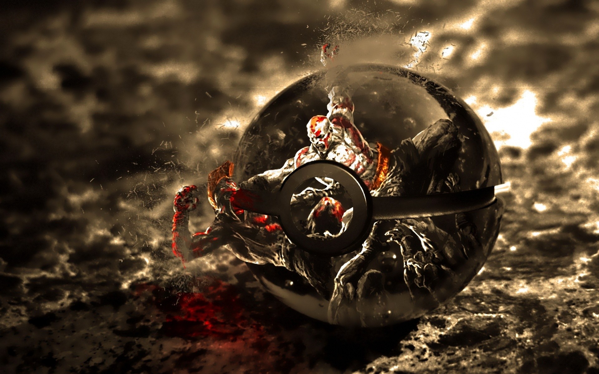Kratos Poke Ball Wallpaper iPhone