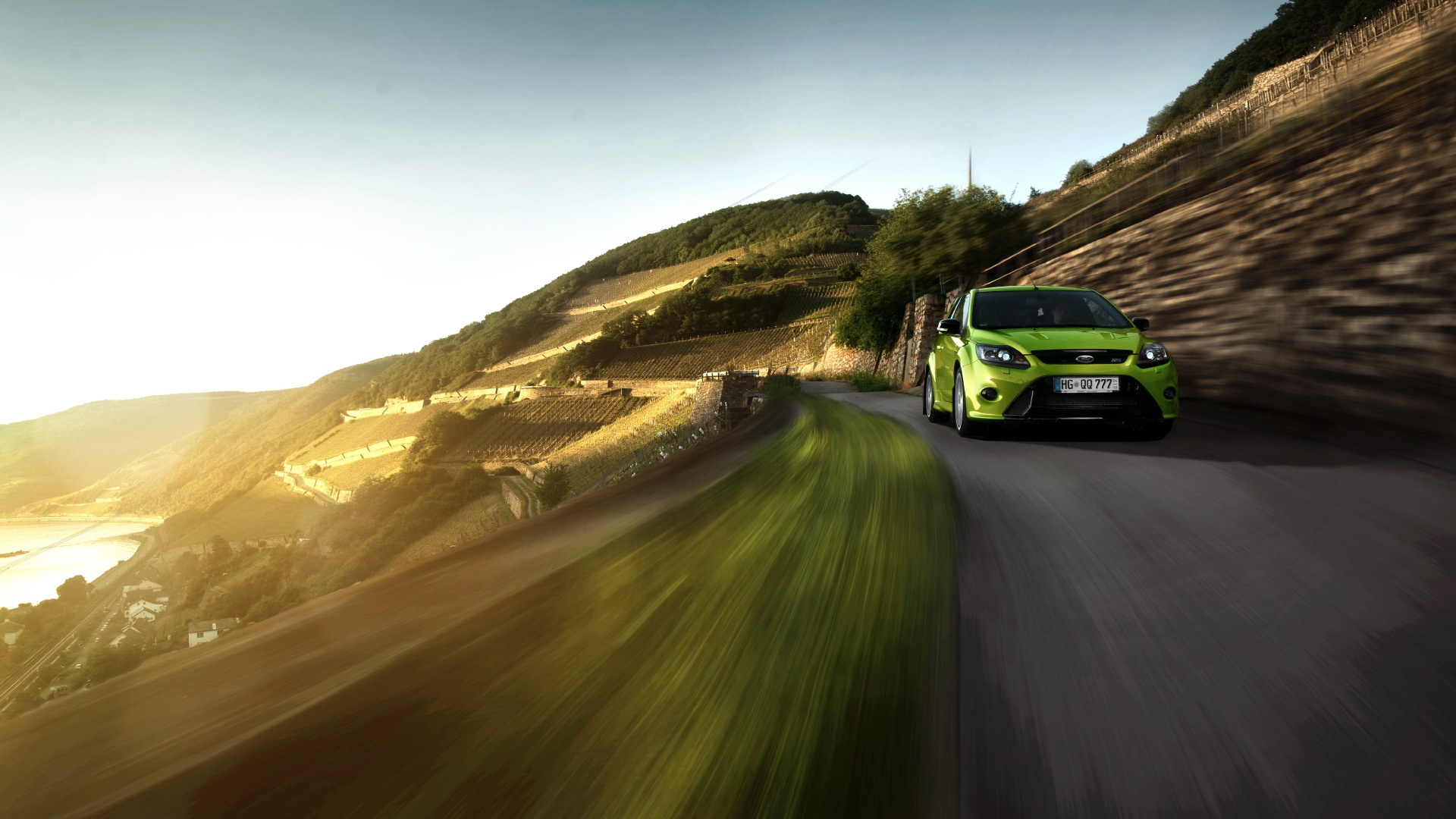 Green Ford Focus Rs Wallpaper HD