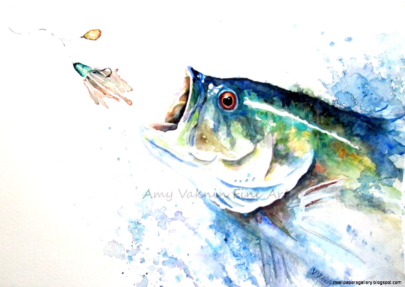 Largemouth Bass Jumping Painting Wallpaper Gallery