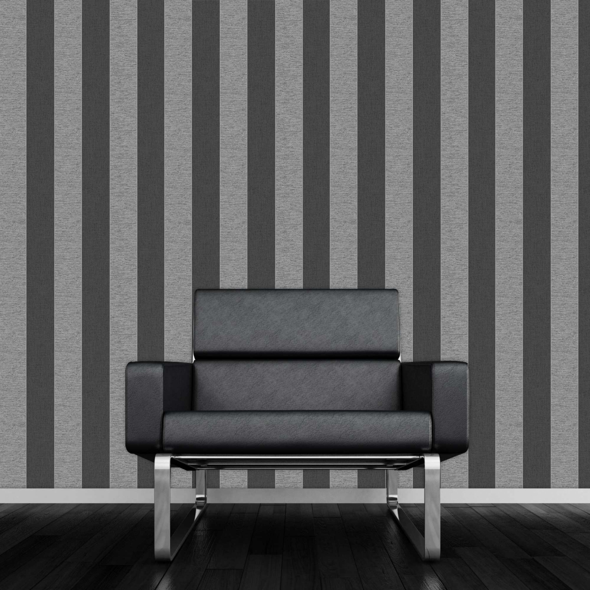Shop By Brand Fine Decor Torino Black And Grey Stripe Wallpaper