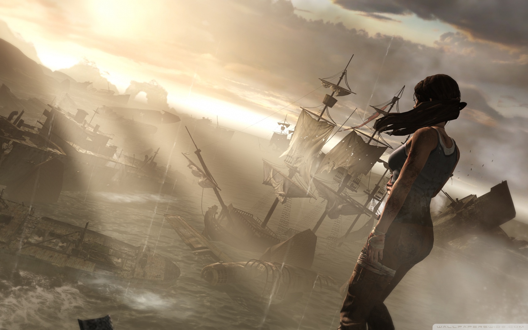 Lara Croft Survivor Tomb Raider 4k HD Desktop Wallpaper