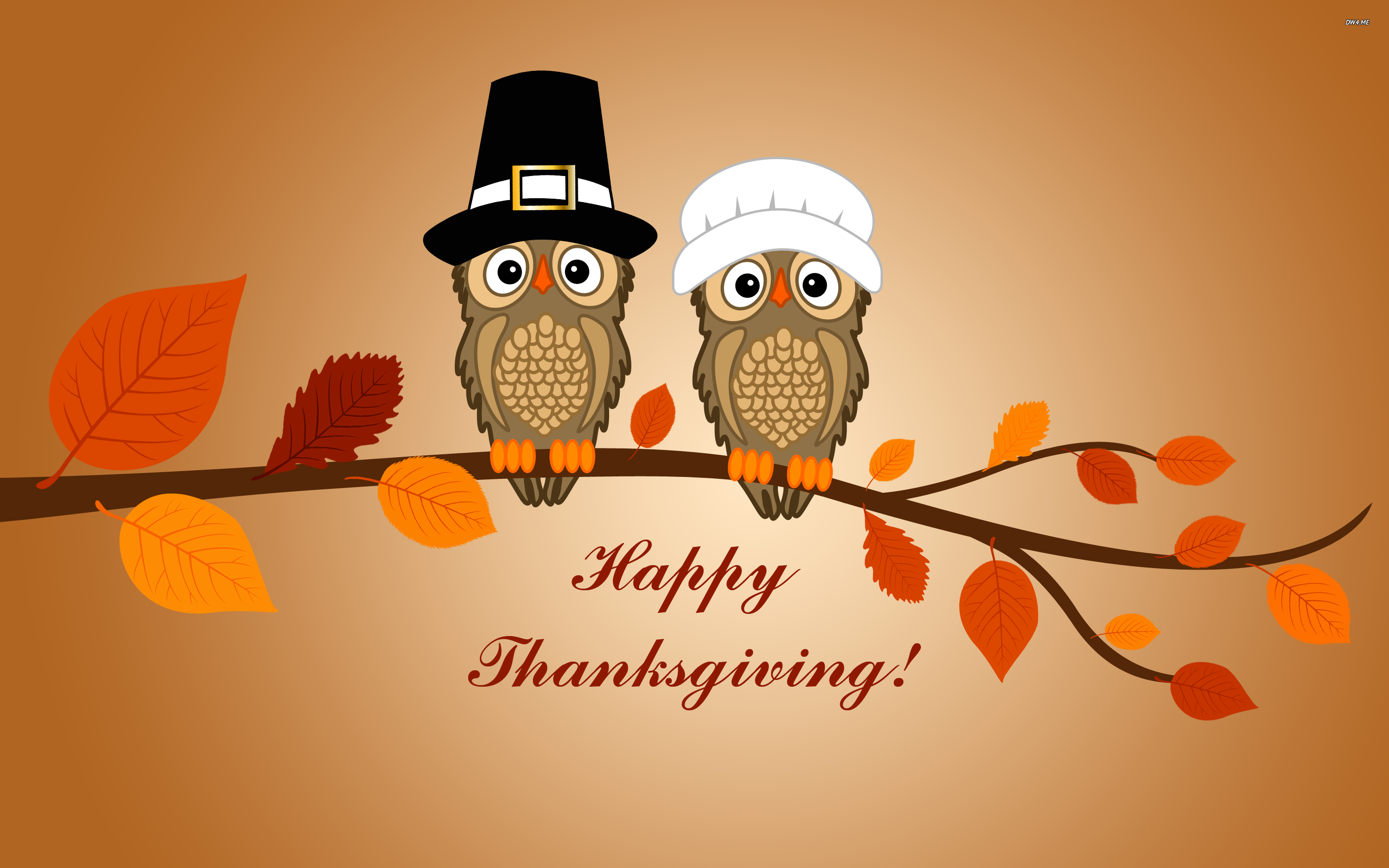 Cute Thanksgiving Owl Happy