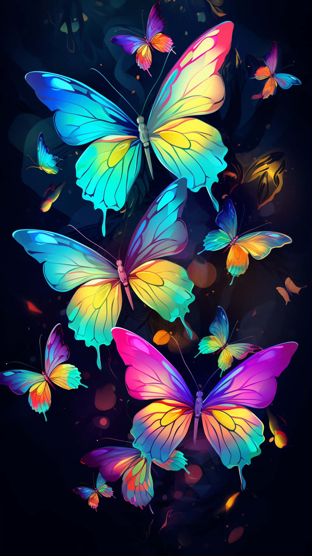 Fantastic Painted Butterfly Wallpaper