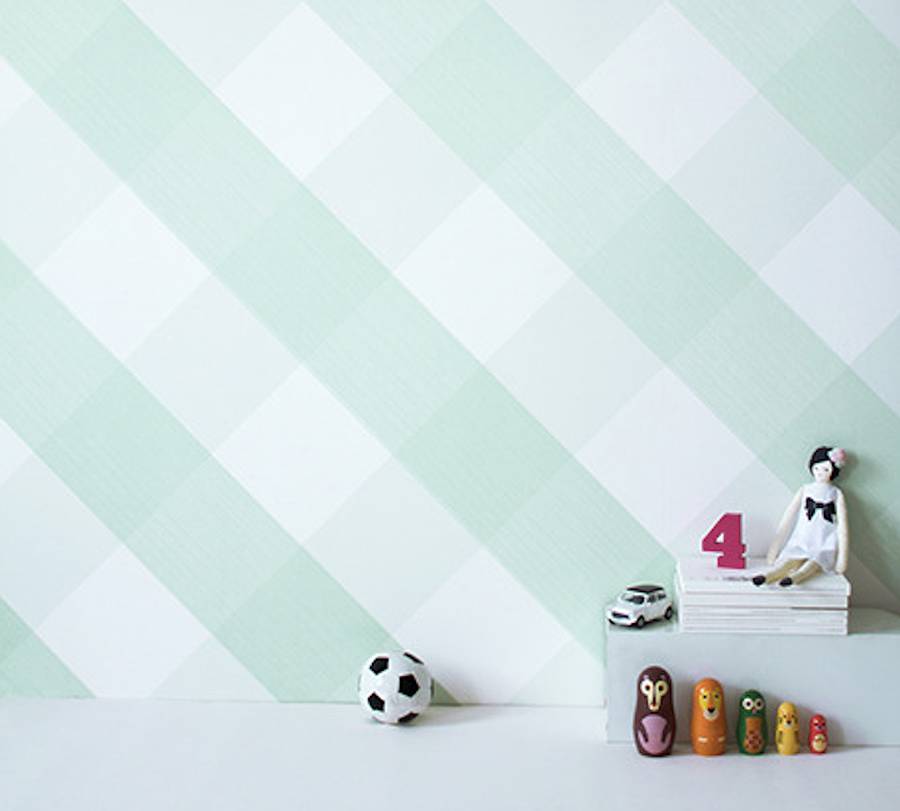 Gingham Wallpaper Sample By Wall Library Notonthehighstreet