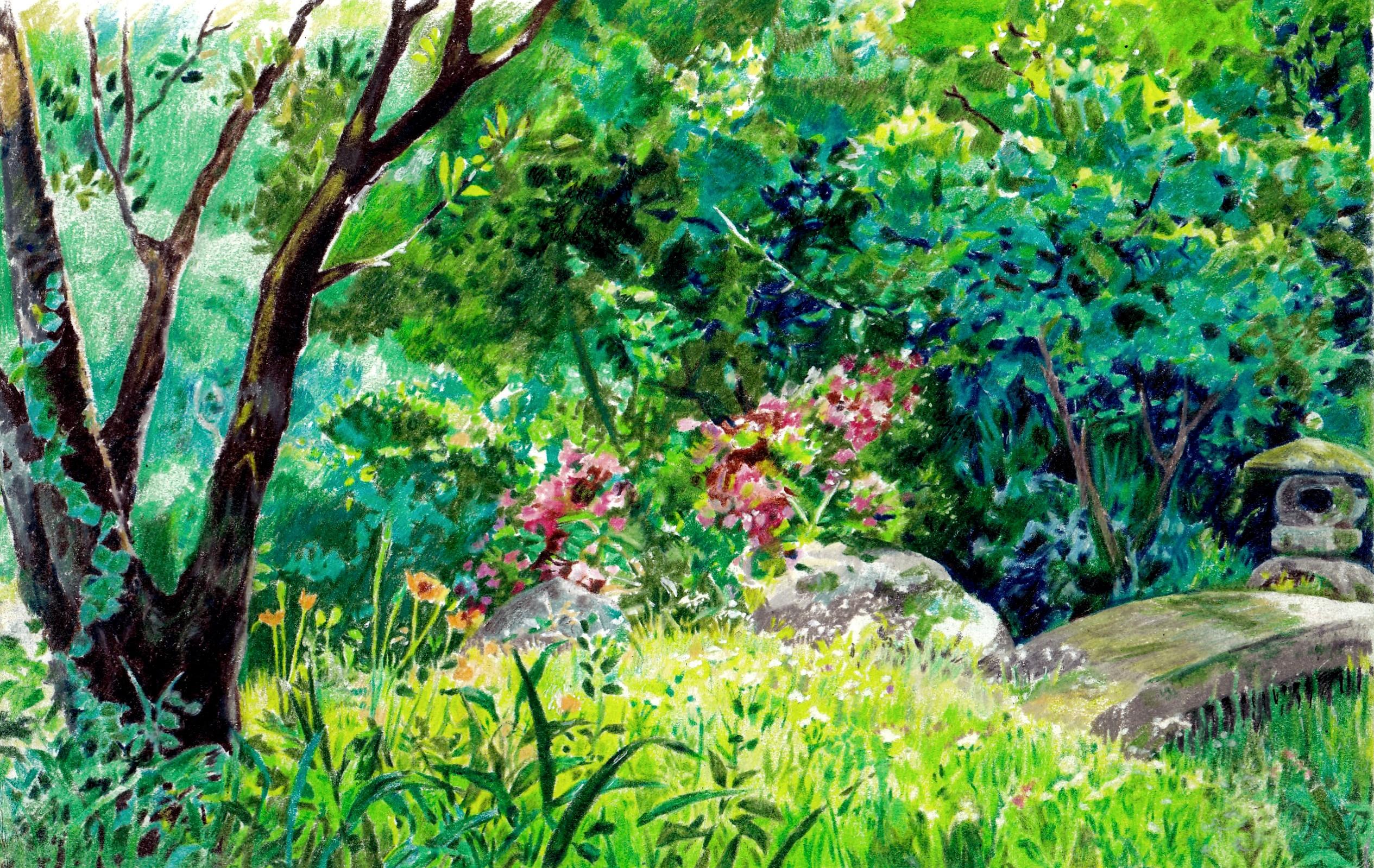 Trying To Draw Ghibli Background With Color Pencils This Is My