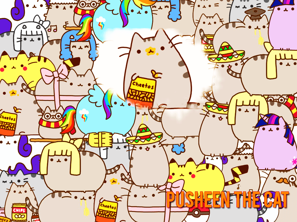 Pusheen Cat Wall B By Roociibiebs