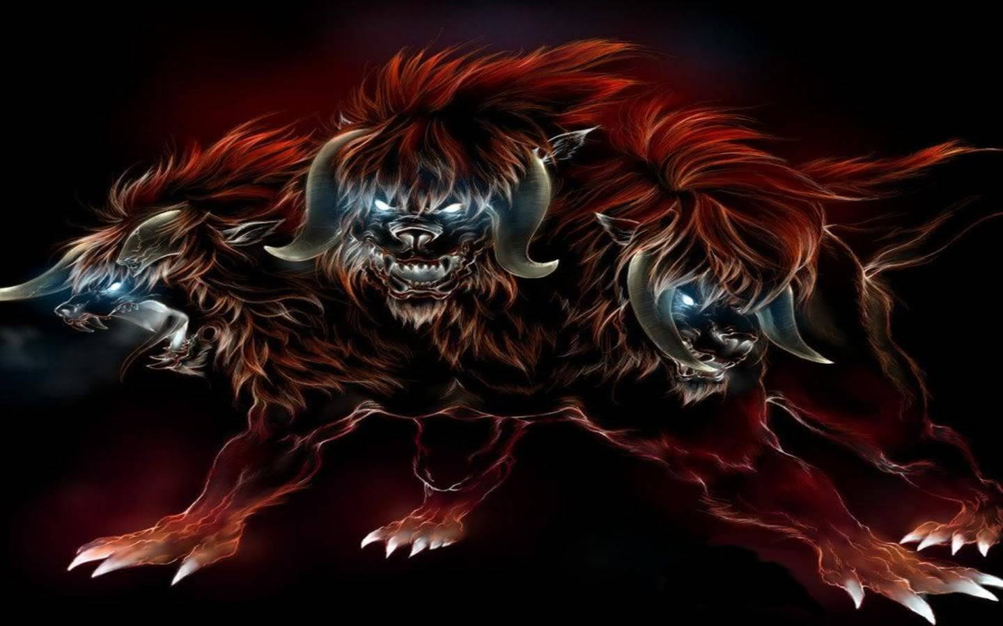 Mythical Creatures Image Cerberus Illustration Wallpaper