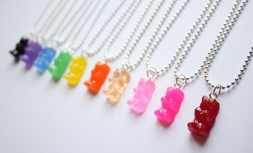 Cute Gummy Bear Necklace In Every Colour Of The Rainbow