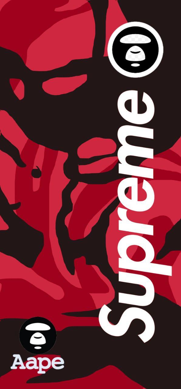 Bape X Supreme Wallpaper Girly Graphics Phone Cover Stickers