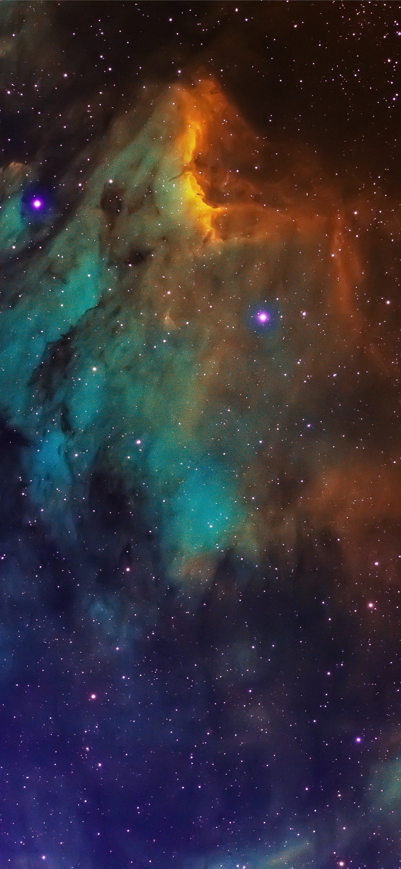 Blue Red And Yellow Galaxy iPhone Wallpaper