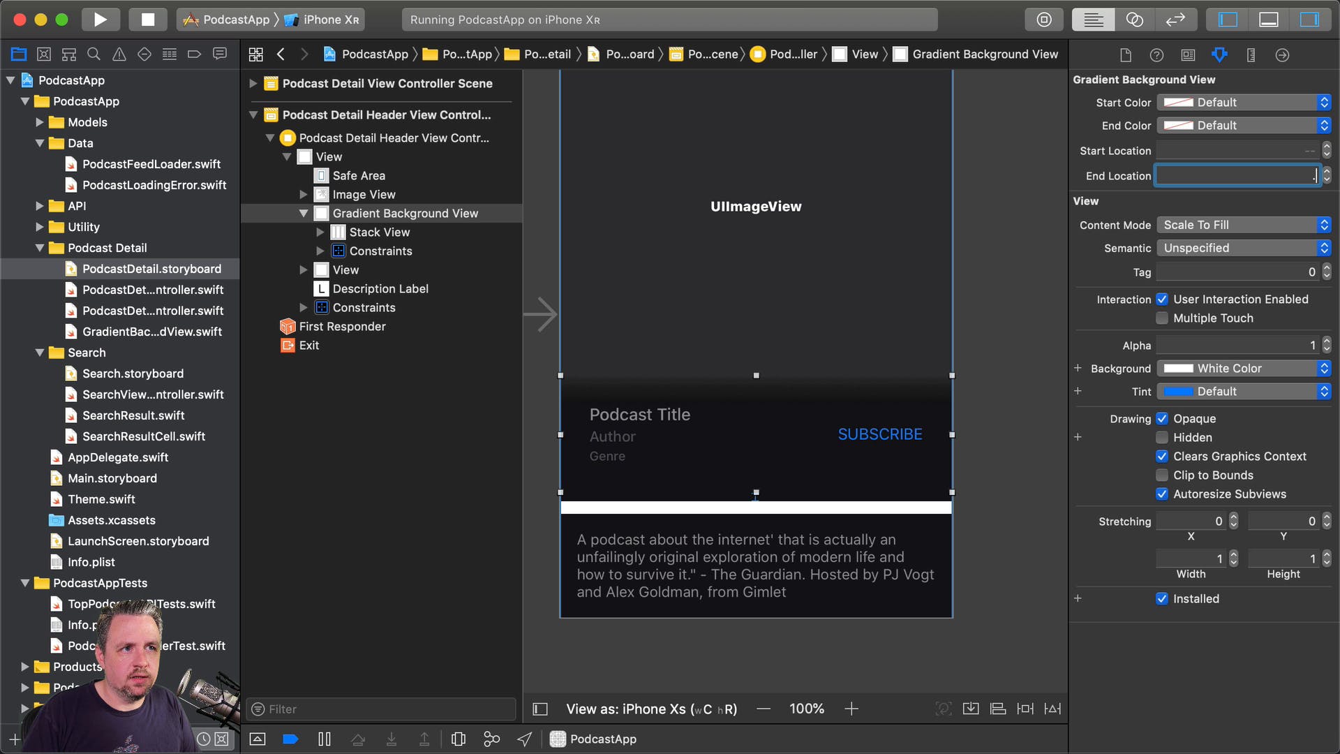 Custom Gradient Background Nsscreencast