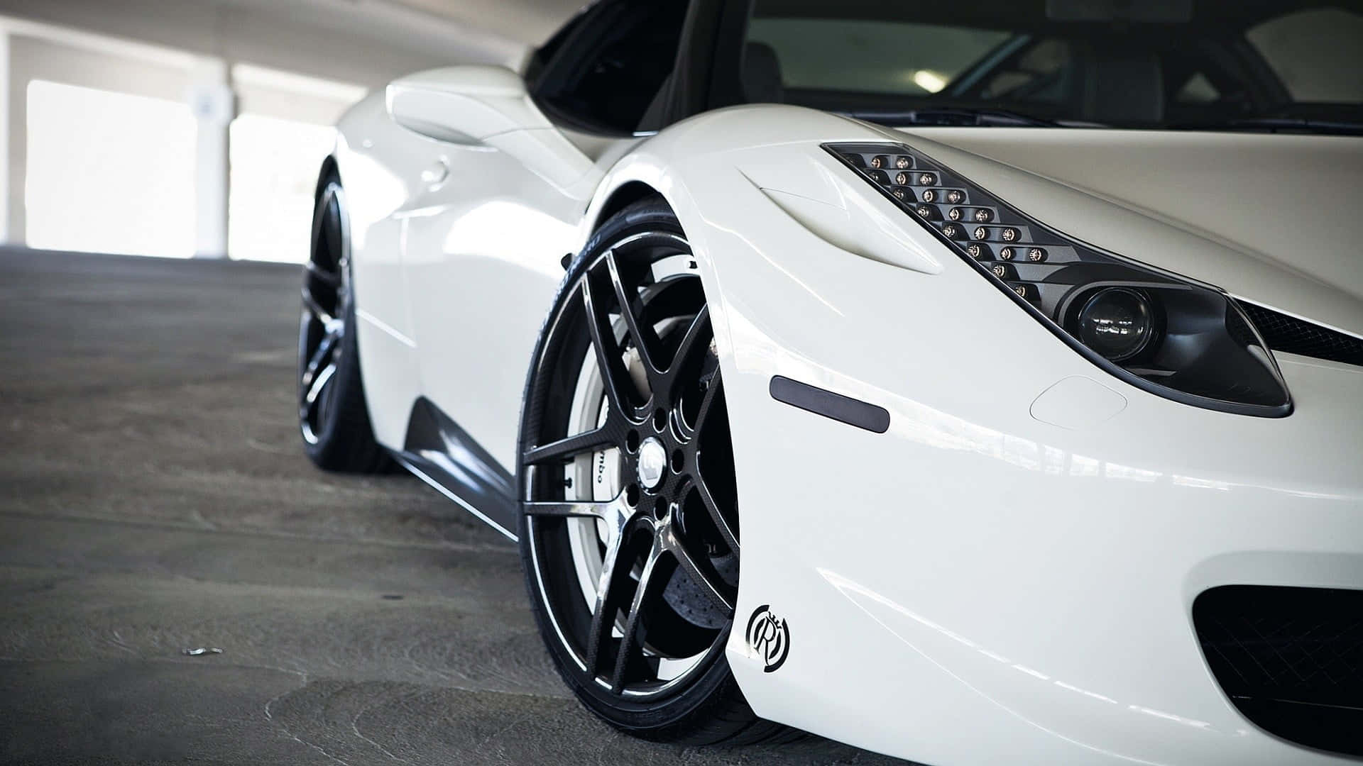 Experience The Luxury Of White Ferrari iPhone Wallpaper