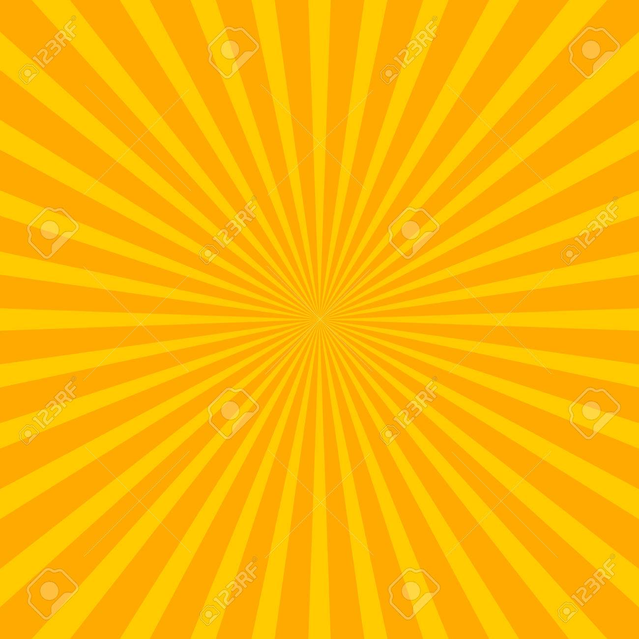 Bright Starburst Sunburst Background With Regular Radiating