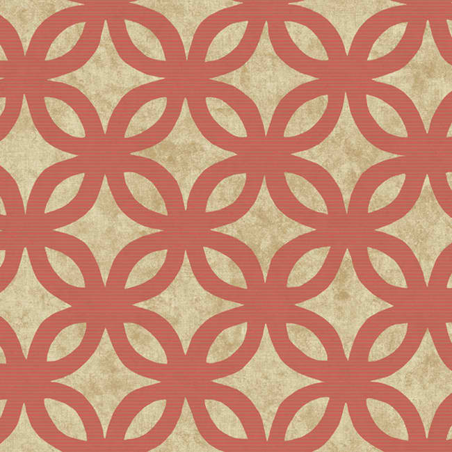Red GM1208 Overlapping Circles Wallpaper   Contemporary Modern
