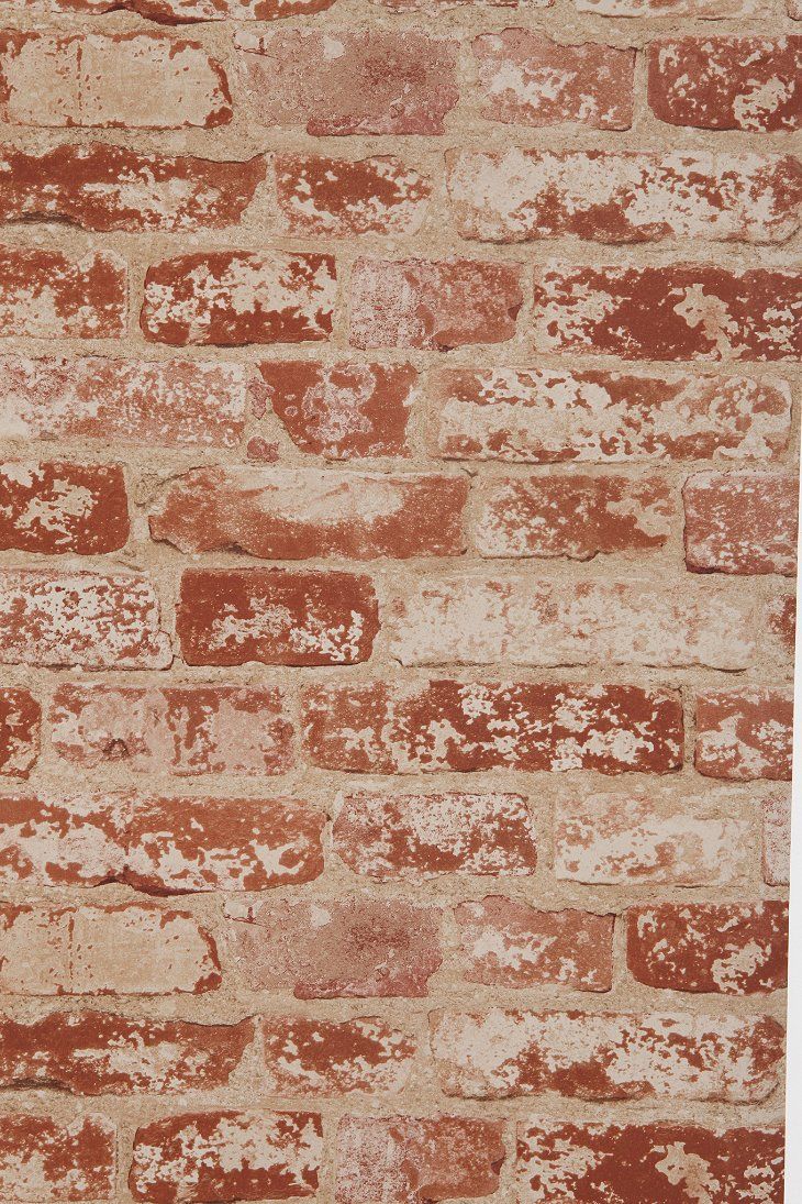 Brick Trompe L Oeil Wallpaper Covered With Plexiglass To Prevent It