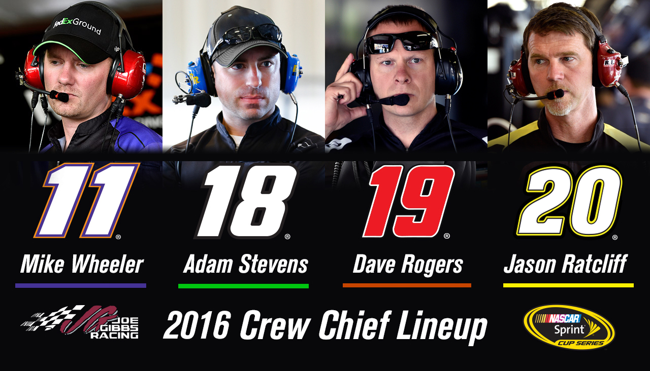 Announces Crew Chief Changes For Nascar Sprint Cup Series Season