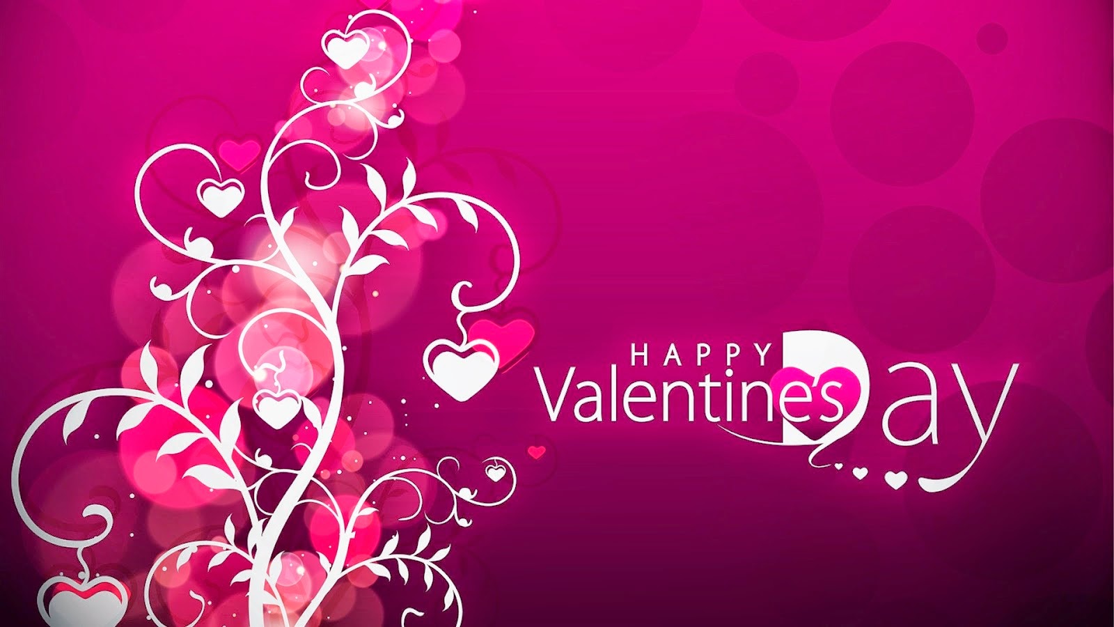 Happy Valentine Day Love Purple Background Wal